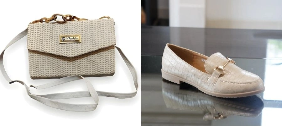 کیف دستی و لوفر بژ برای خانمها